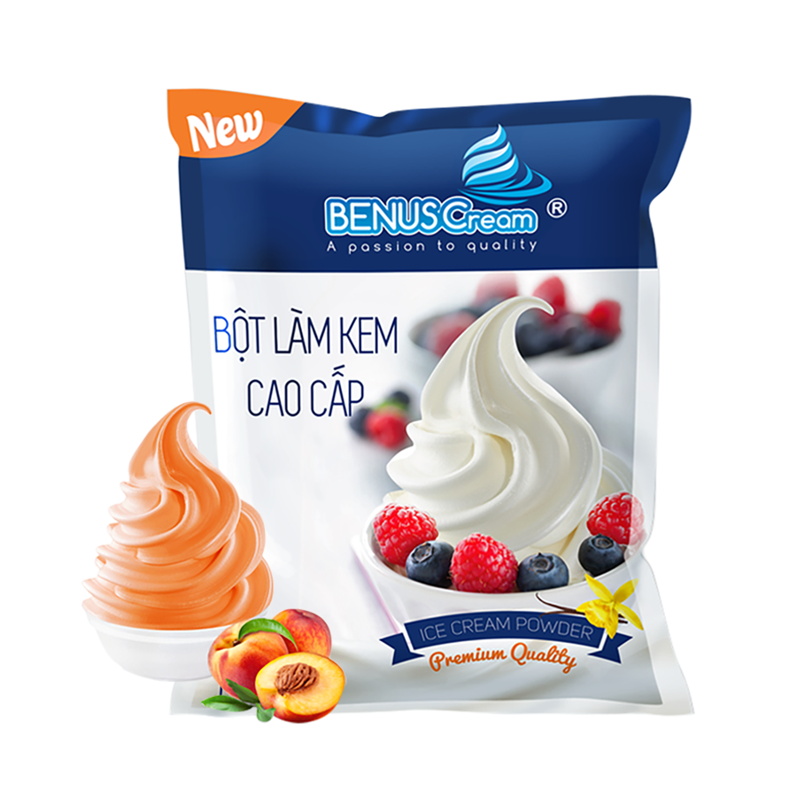 Bột làm kem  đào