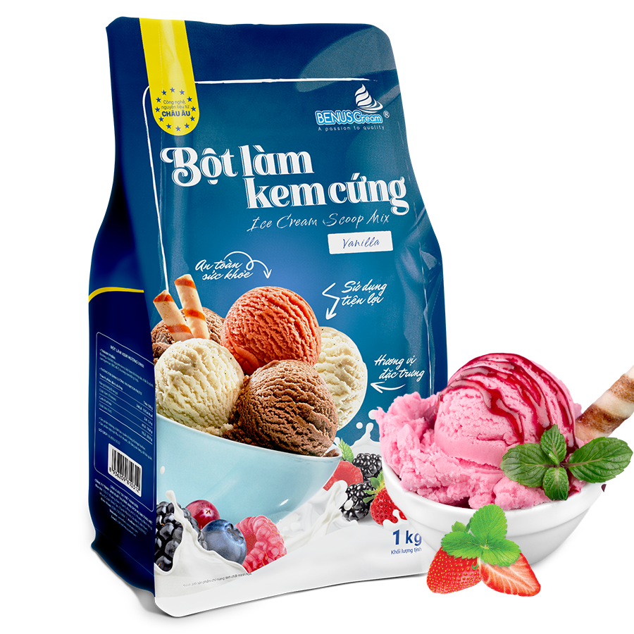 Bột làm kem cứng Dâu