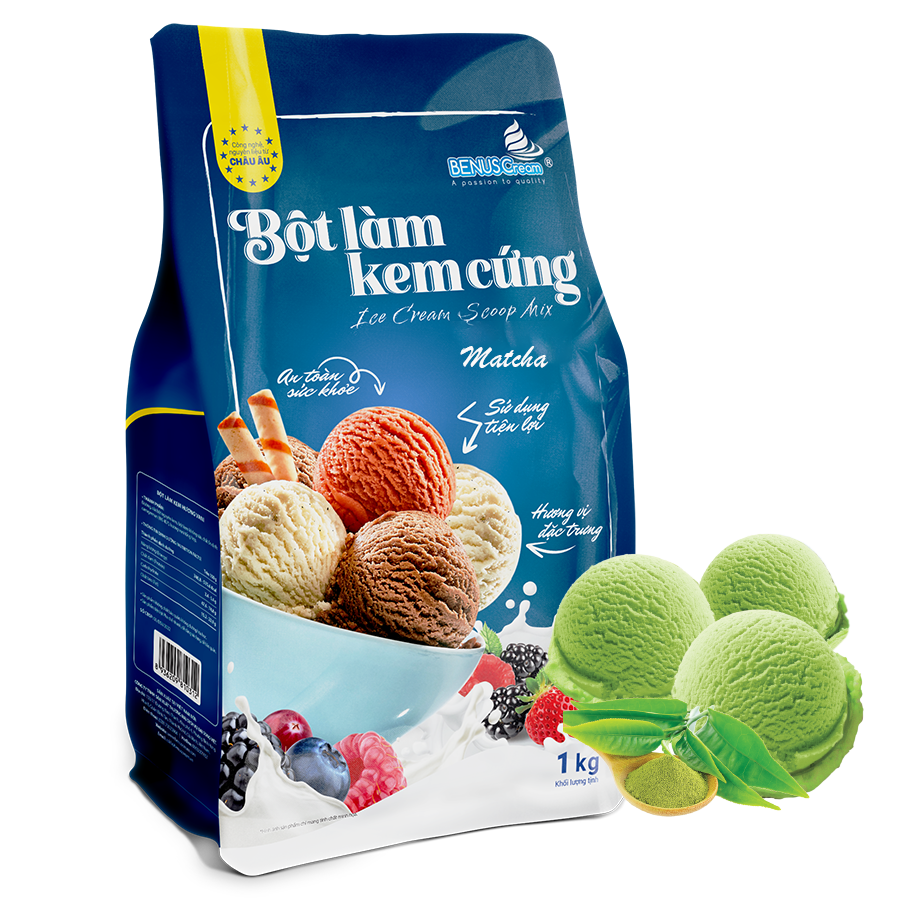 Bột làm kem cứng Matcha