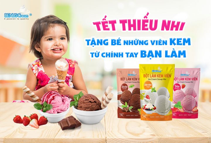 TẾT THIẾU NHI: TẶNG BÉ NHỮNG VIÊN KEM TỪ CHÍNH TAY BẠN LÀM
