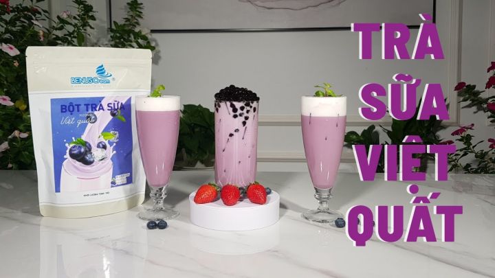 Benuscream - Cách làm trà sữa Việt Quất